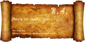 Merkle Amáta névjegykártya